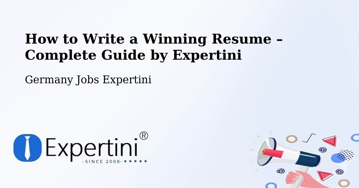 Resume Writing Guide for Job Seekers – Bisingen - Bisingen, Germany Jobs Expertini